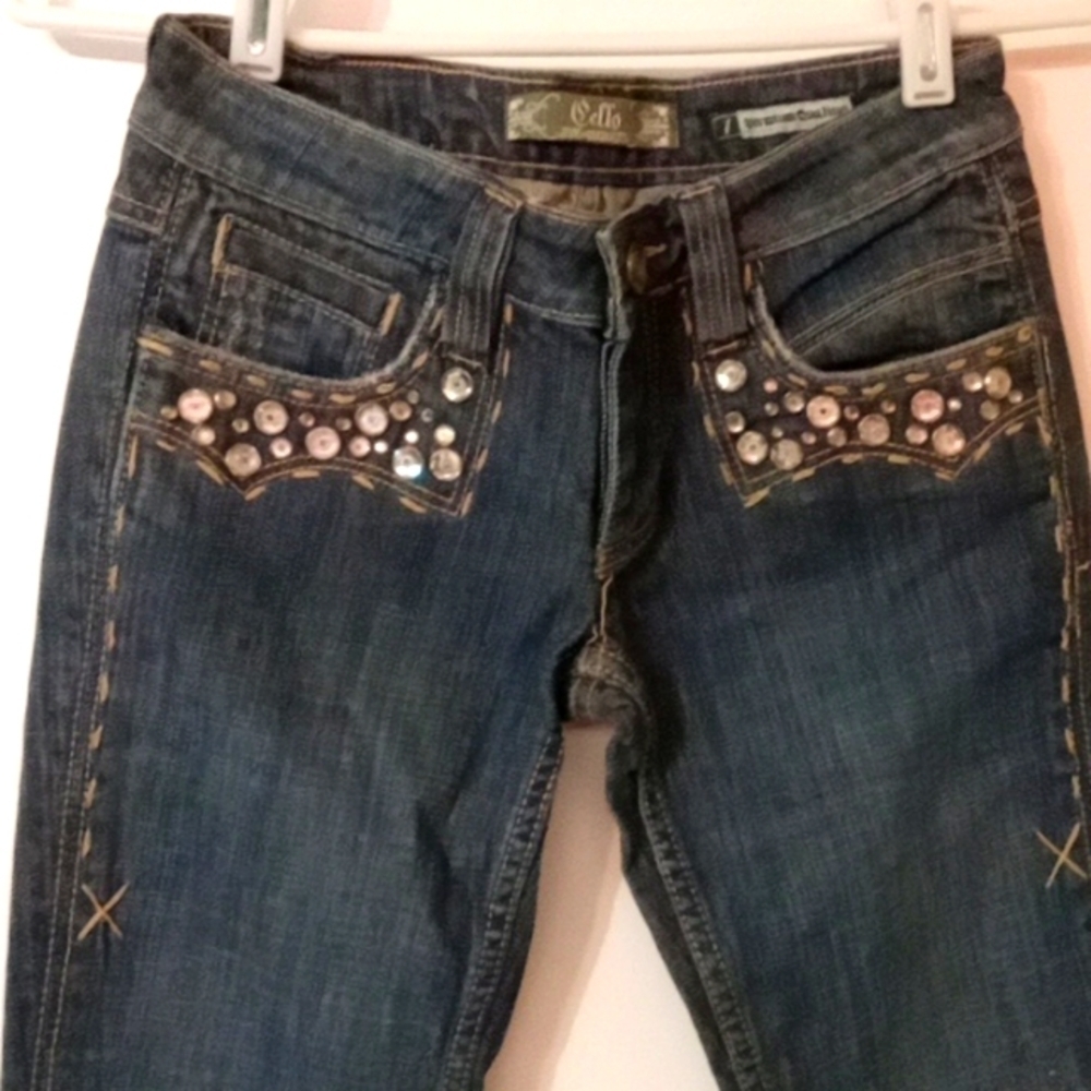 Vintage Cello Jeans Rhinestones Size 1 NWOT Excell